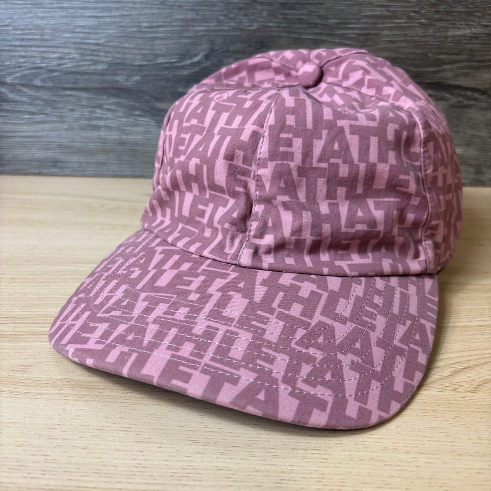 Athleta Hat Cap Strap Back Womens Pink All Over Print Kinetic Adjustable